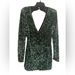 Bardot L Sequin Green Dress